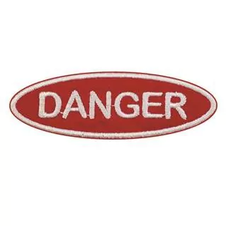 Patch Termocolante Brasão Danger - 2,70 x 8,30cm