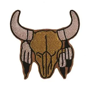 Patch Termocolante Caveira Boi - 9,40 x 9,40cm