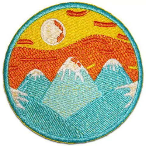 Patch Termocolante Brasão Montanhas - 8,1x 8,1cm