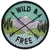 Patch Termocolante Brasão Wild & Free - 8,6x 8,6cm