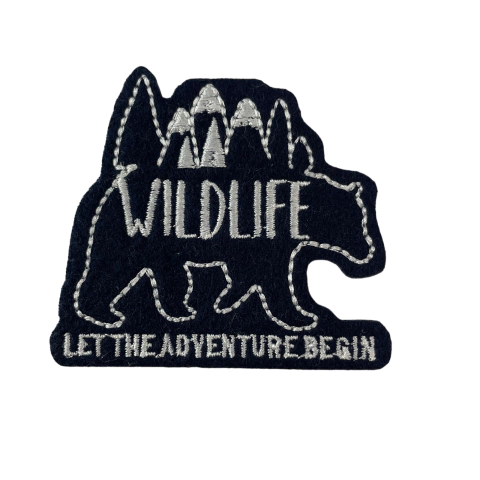 Patch Termocolante Urso Wild Life - 7,00 x 7,00 cm