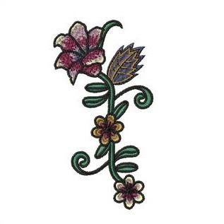 Patch Termocolante Ramo com flores e folhas (esquerda) - 14,0 x 7,2cm - (cópia)