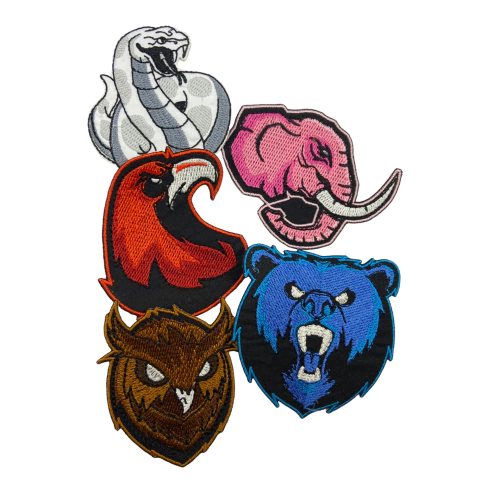 Kit Patch Termocolante Animais Masculino - 05 pçs