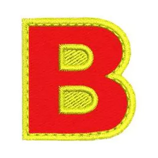 Patch Termocolante Letra B - Altura 3,5cm