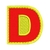 Patch Termocolante Letra D - Altura 3,5 cm