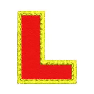 Patch Termocolante Letra L - Altura 3,5 cm