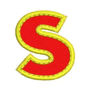 Patch Termocolante Letra S - Altura 3,5 cm