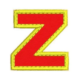 Patch Termocolante Letra Z - Altura 3,5 cm