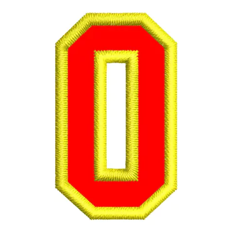 Patch Termocolante Número 0 (Zero) - Altura 3,5 cm