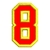 Patch Termocolante Número 8 (Oito) - Altura 3,5 cm