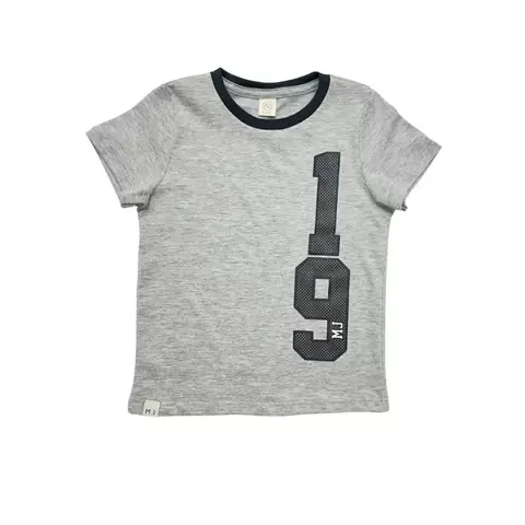Remera Gris Melange con Estampa 19 - comprar online