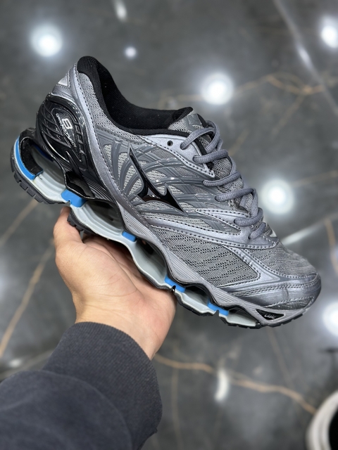 Tênis Mizuno Wave Prophecy 8 Cinza/Azul