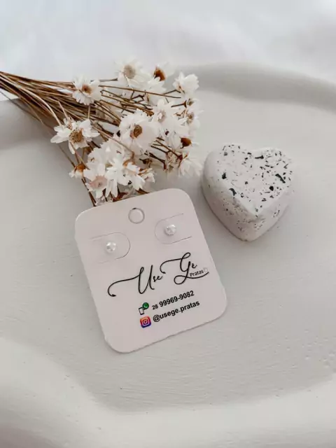 Brinco de prata pérola