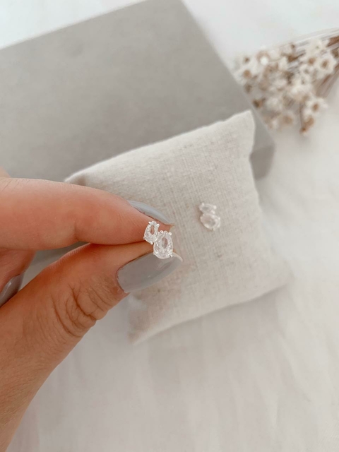 Brinco de prata duas gotinhas