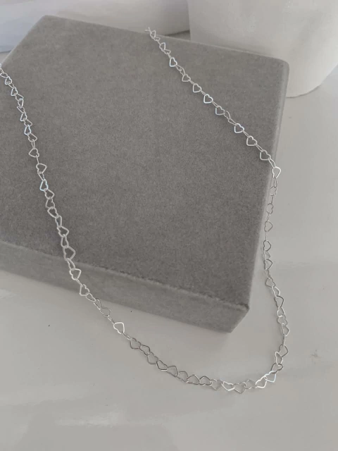 Corrente de prata elo coração p a partir de - comprar online