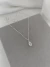 Colar de prata pingente pedra oval cristal 45cm - Use Gê Pratas