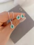 Conjunto de prata gota cravejado turmalina 45cm - loja online