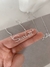 Colar de prata personalizado fonte fina na internet