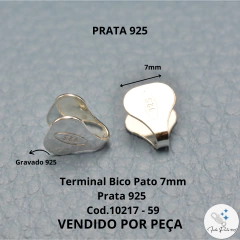 Bico de Pato Prata 925 7mm cód. 10217-59 - comprar online