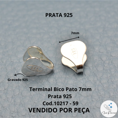 Bico de Pato Prata 925 7mm cód. 10217-59 - comprar online