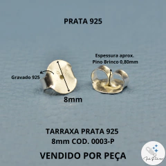 Tarraxa Para Brinco Prata 925 - 8mm - cód. 0003-P - comprar online