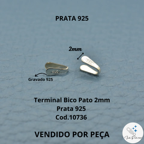 Bico de Pato Prata 925 2mm cód. 10736-006 - comprar online