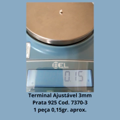 Terminal Ajustável 3mm Prata 925 cód. 7370-3 - comprar online