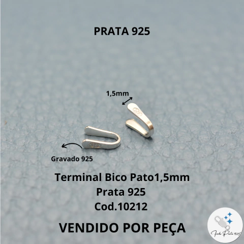 Bico de Pato Prata 925 1,5mm cód. 10212 - comprar online