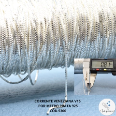 Veneziana V15 Prata 925 em Metro Cód. 5300 - comprar online