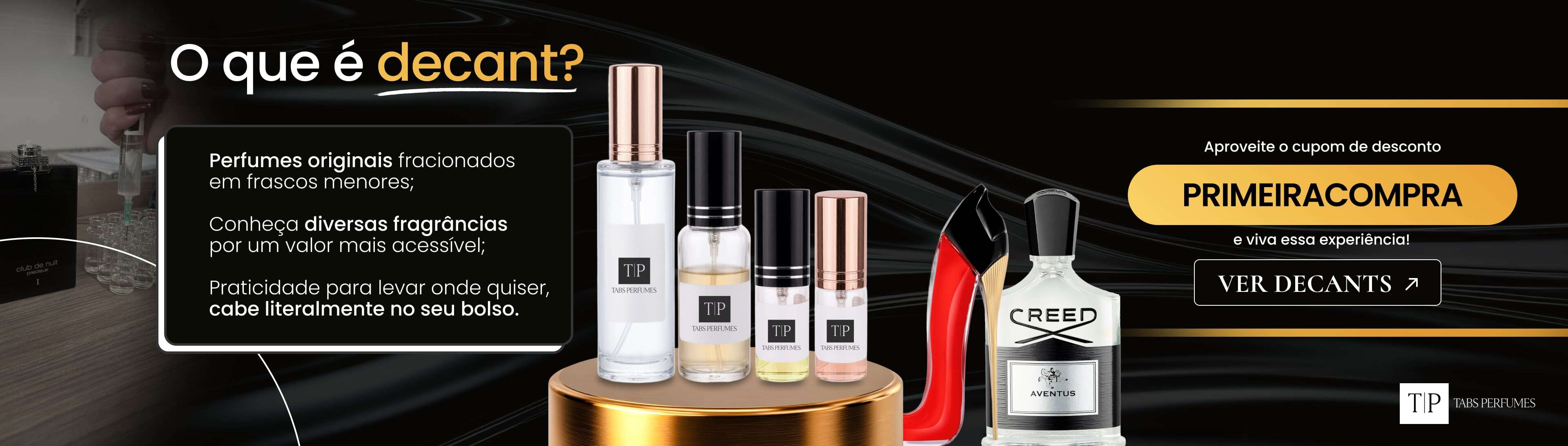 Cupom PRIMEIRACOMPRA Tabs Perfumes