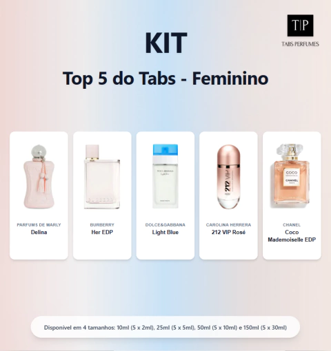 Kit - Top 5 do Tabs - Feminino - comprar online