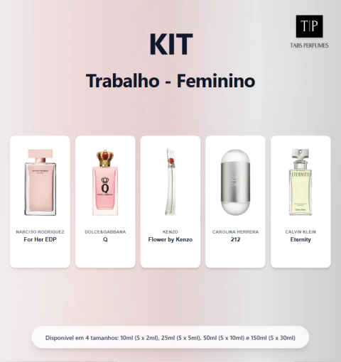 Kit - Trabalho - Feminino - comprar online