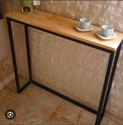 Mesa de Arrime Hierro + Espejo Redondo 80cm Hierro - tienda online