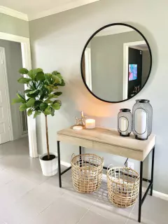 Espejo Marco Hierro Redondo 80cm