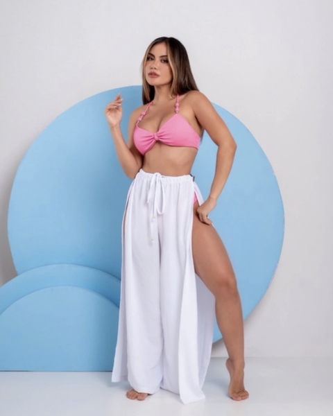 Calça Pantalona Fenda