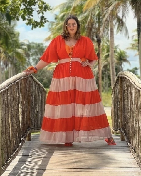 Modelo Carmen Colorida Laranja