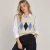 Chaleco mujer rombos estilo preppy