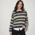 Sweater mujer rayado tejido frizado suave oversize
