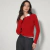 Sweater Mujer Básico Al Cuerpo Tejido Acanalado Cuello Redondo - Guessai Store