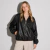 Campera mujer de ecocuero premium oversize - Guessai Store