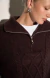 Sweater Tejido Mujer Trenzado Cierre Cuello - comprar online