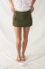 Skort Cargo Gabardina Tiro Medio-Bajo - tienda online
