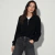 Sweater mujer cuello alto con cierre tejido canalé - Guessai Store