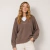 Sweater Tejido Algodón Mujer Oversized Escote V Acid Washed - Guessai Store