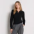Sweater mujer trenzado cuello polo tejido bremer - tienda online