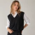 Chaleco mujer escote V doble hilo