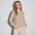Sweater mujer bordado con puntillas cuello redondo