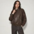 Campera biker oversized de ecocuero - tienda online