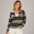 Sweater mujer rayado con cuello polo - Guessai Store