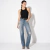 Jean Recto Tiro Medio Aplicaciones Strass - Guessai Store